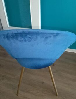 Blauer Samt Stuhl Rund von Wolto Neu - Hamburg