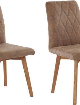 Home affaire Esszimmerstuhl Brest (Set, 2 St), Gestell aus Eiche Massivholz geölt