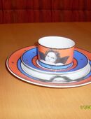 3 tlg. Sammeltassen Gedeck Motiv Engel mit Goldsternen NEU in 94447