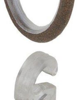 Liedeco Gardinenring Gardinenring, Stilring, Ringe für Gardinenrohre 16 mm "Esperanca", Gardinenstangen, (10-St), Gardinenring mit Faltenlegehaken