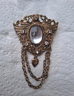 Vintage Brosche mit Strasssteinen - Bad Frankenhausen (Kyffhäuser) Zentrum