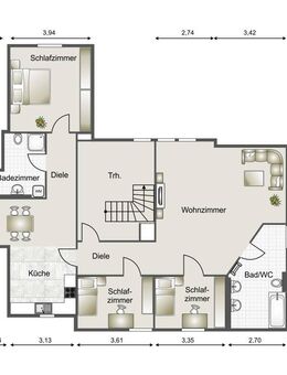 Dachgeschosswohnung mit Gartennutzung am Büppeler Wald frei ab 01.10.25 - Varel