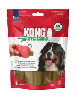 KONG Ziggies Enhanced - Größe M/L: für mittlere & große Hunde ab 7 kg (227 g)