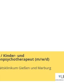 Psychologe / Kinder- und Jugendlichenpsychotherapeut (m/w/d) - Marburg