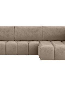 OTTO home Ecksofa AZITA klein, L-Form, elegant und bequem Designsofa in Bubble-Optik, lose Rückenkissen, traumhafte Steppung, Maße B/T/H: 296/176,5/89 cm