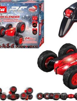 Carrera® Spielzeug-Adventskalender RC Mini Turnator, ferngesteuertes RC Auto zum Selberbauen, mit 360° Flip-Action und Panzersteuerung für rasante Drehungen