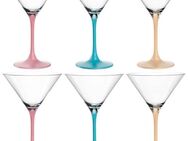 LEONARDO Cocktailglas BRERA, 230 ml, farbig sortiert, Cocktailschale, 6er-Set, Glas, spülmaschinengeeignet