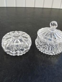 2 Glas Dosen zusammen 3,- Pressglas Geleedose Bonbonniere - Flensburg