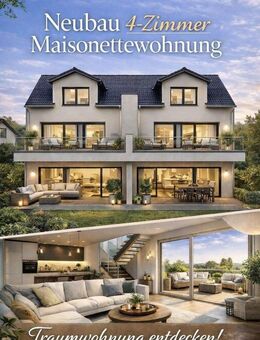 Stilvolle 4.5 Zimmer Neubau Maisonettewohnung mit Hausgefühl - 3 Schlafzimmer, Balkon - Bad Mergentheim