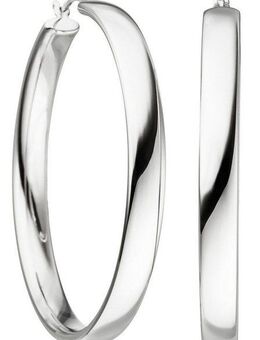 JOBO Paar Creolen Ohrringe 50 mm, 925 Silber