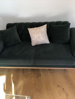 Couch samtgrün mit goldenen Füßen - Liederbach (Taunus)