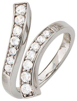 JOBO Silberring, 925 Silber mit Zirkonia