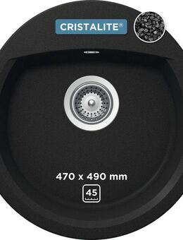 Schock Granitspüle Lucca R, rund, 47/49 cm