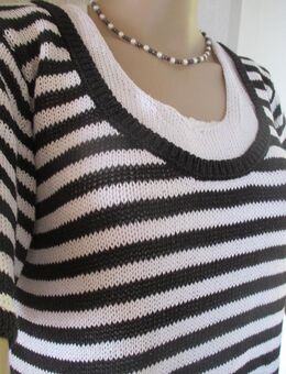 NEU * Marine * Sailor * Maritim * Navy * Halbarm * Kurzarm * Streifen * Strick * Pullover "BIBA by ESCADA" Größe 42- 44/ M- L * schwarz * weiß * - Riedlingen