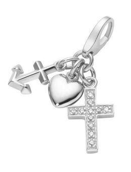 GIORGIO MARTELLO MILANO Charm-Einhänger Glaube Liebe Hoffnung, Silber 925