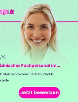 Medizinisches Fachpersonal (m/w/d) im Bereich Blutentnahme (Medizinischer Fachangestellter, Rettungssanitäter, Notfallsanitäter, Gesundheitspfleger/Krankenpfleger, Altenpfleger, Arzthelfer (m/w/d)) - Rastede