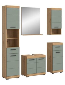 INOSIGN Badmöbel-Set Siena, 5 teilig, bestehend aus:, (Set, 5-St), Hochschrank, WBU, Spiegel, Unterschrank, Hängeschrank