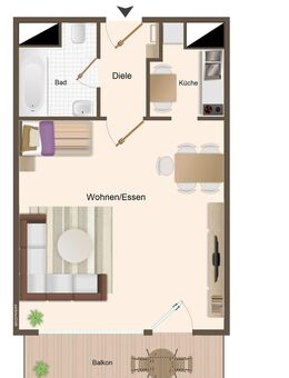 Kapitalanlage - 1-Zi.-Appartement im 6. OG an der Schweizer Grenze - Lörrach