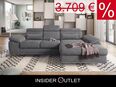Ecksofa 295x180cm Grau Schlaffunktion Bettkasten Federkern in 50827