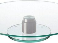LEONARDO Tortenplatte TURN, Aluminium, Edelstahl, Glas, drehbar, Ø 33 cm