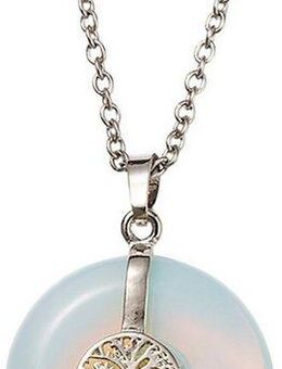 Firetti Kette mit Anhänger Schmuck Geschenk Halsschmuck Halskette Ankerkette Lebensbaum Edelstein, Made in Germany - mit Edelstein