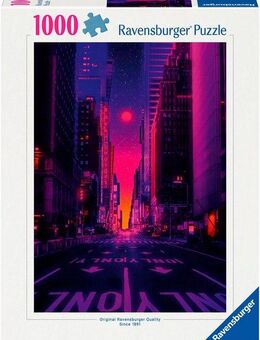 Ravensburger Puzzle New York in Neon, 1000 Puzzleteile, Made in Germany