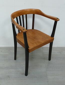 Armlehnstuhl Bauhaus Ära Gropius Stil, Nußbaum Hell-Dunkel 1920er - Sinzig