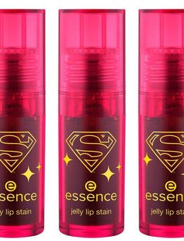 Essence Lipgloss Superman jelly lip stain, 3-tlg., Langanhaltend und natürlich, Gelee-Textur mit nicht klebrigem Finish.