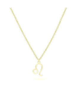 Beka&Bell Kette mit Anhänger 925-Sterling Silber vergoldet Glänzend 42cm Löwe