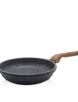 Krüger Bratpfanne Aluguss Pfanne flach Texas, Aluminiumguss (1-tlg), für Induktions-Kochfelder geeignet