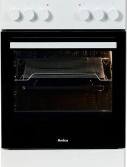 Amica Elektro-Standherd SHC 903 031 W, mit Teleskopauszug nachrüstbar, Steam Clean