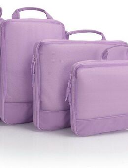 Heys Kofferorganizer Ecotex Compression Packing Cube (Set, 4-tlg), komprimierbare Packwürfel, Packtaschen, Organizer für Koffer