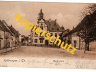 Alte Ansichtskarte „Heldrungen i. Th. – Marktplatz“, gelaufen 1907 - Landsberg