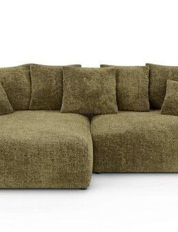 Home affaire Ecksofa LAKESIDE klein mit Bettfunktion und Bettkasten, B/T/H 235/142/84 cm, L-Form, Recamiere beidseitig montierbar, mit Wellenunterfederung