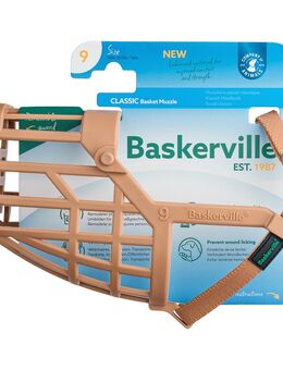 Baskerville Klassik Maulkorb, beige - Größe 9