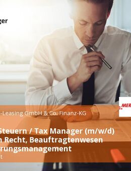 Manager Steuern / Tax Manager (m/w/d) im Bereich Recht, Beauftragtenwesen und Forderungsmanagement - Schweinfurt