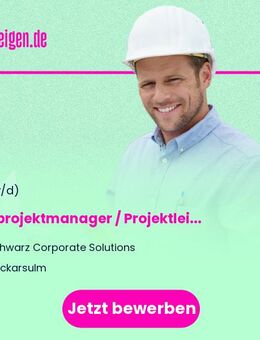 Bauprojektmanager / Projektleiter als Bauherrenvertretung für den KI-Campus, Heilbronn (m/w/d) - Neckarsulm