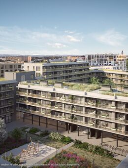 Stadtapartment mit sep. Küche, großen Fensterfronten und Balkon zum grünen Innenhof - München