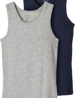 Name It Unterhemd NKMTANK für Jungen mit Rundhals und elastischem Tragekomfort (Packung, 2-St) normal, Jersey, eingefasste Kante, Rundhals