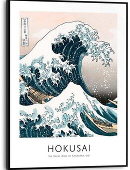 Reinders! Bild mit Rahmen Die große Welle - Hokusai