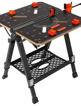 Werk-und Spanntisch 454kg Tragfähigkeit 70x65cm Große Arbeitsfläche Klappbar 60–92cm Höhenverstellbar Werkbank MDF-Tischplatte Q195-Stahl-Rahmen Arbeitstisch zum Sägen Schleifen Reinigen - Wuppertal