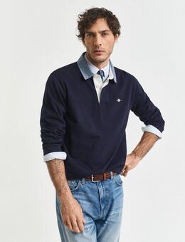 Gant Langarm-Poloshirt REG CHAMBRAY HEAVY RUGGER