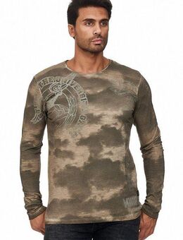 Rusty Neal Langarmshirt mit eindrucksvollem Print
