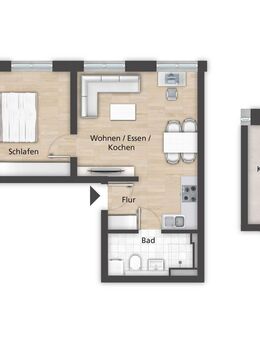 2-Zimmer Neubauwohnung mit Einbauküche + Mobicard - Bamberg