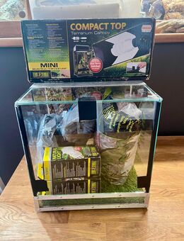 Terrarium Cube 30x30x30 Licht Rückwand viel Zubehör wie neu - Hamburg Wandsbek