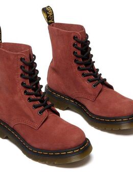DR. MARTENS 1460 Pascal 8 Eye Boot Schnürboots Festival, Blockabsatz, Schnürboots mit gelber Rahmennaht
