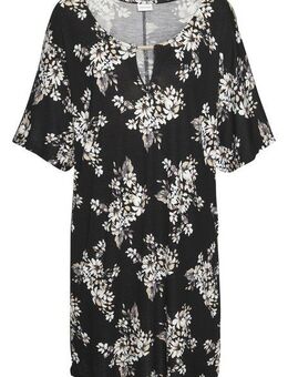 LASCANA Longshirt mit dezentem Blumendruck, Shirtkleid mit weiten Ärmel