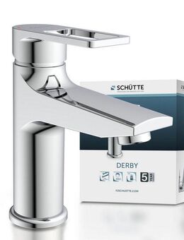 Schütte Waschtischarmatur DERBY Wasserhahn Bad, geräuscharm, Marken Mischdüse