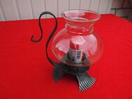 Windlicht Schmiedeeisen mit Glas-Schirm und Kerze Vintage Deko 9,- - Flensburg