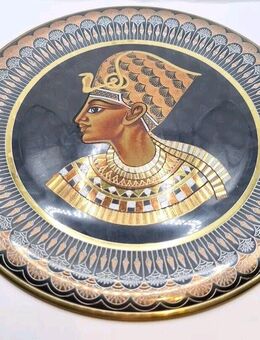 Ägyptische Pharao Teller Wanddeko Metall 20cm Durchmesser Ägypten Deko - Essen
